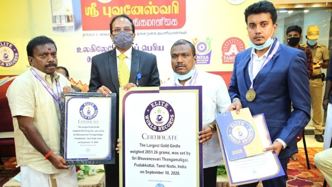 “Sri Bhuvanesvari Thangamaligai” in Tamil Nadu Creates a New World Record